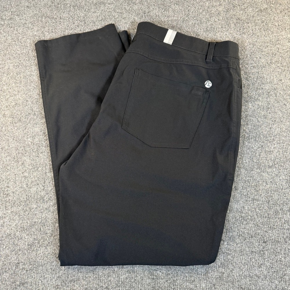 Rhoback Mens Performance Golf Pants Black 5-Pocket 38x30 Straight Leg #3244